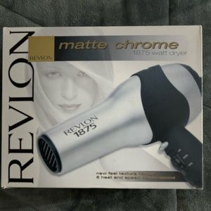 Revlon hair blow dryer silver and black